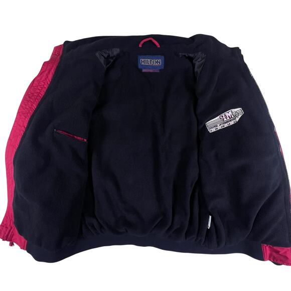 Vintage Red Nylon Fleece Lined Bomber Jacket XL | Workwear Utility 90s Y2K Retro - Picture 5 of 14